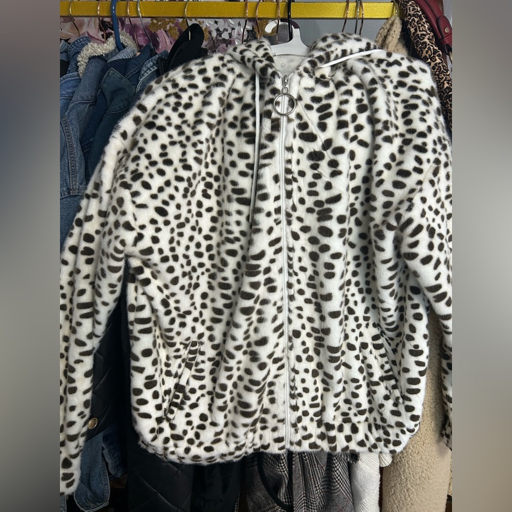 White Birch Black and White Teddy Jacket